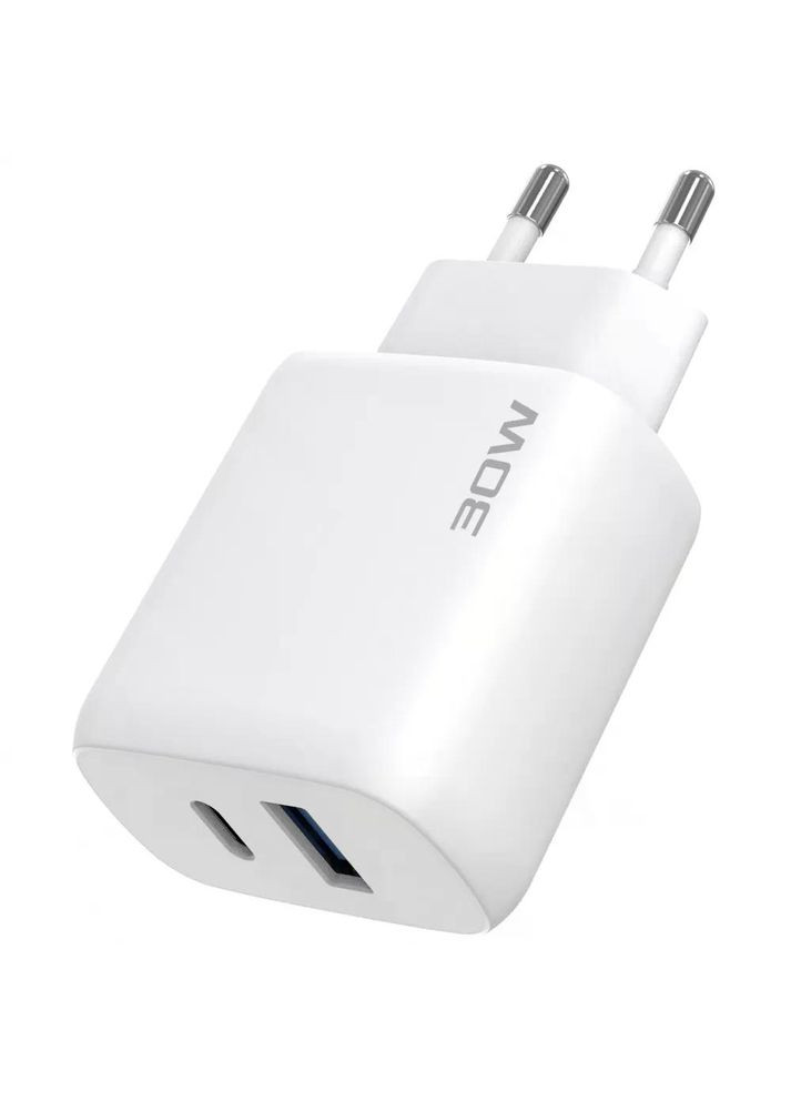 Швидка зарядка Silicone Power 2 30W (Type-C + USB) + Cable Type-C to Type-C (1m) (WCSP23011002) Proove (356005198)