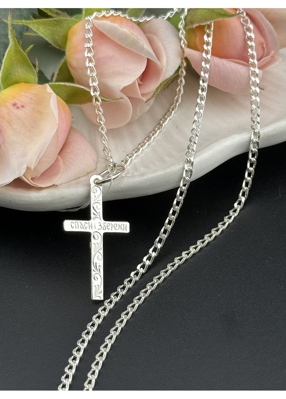 Комплект религиозный детский "Крестик с цепочкой" No Brand (323017129)