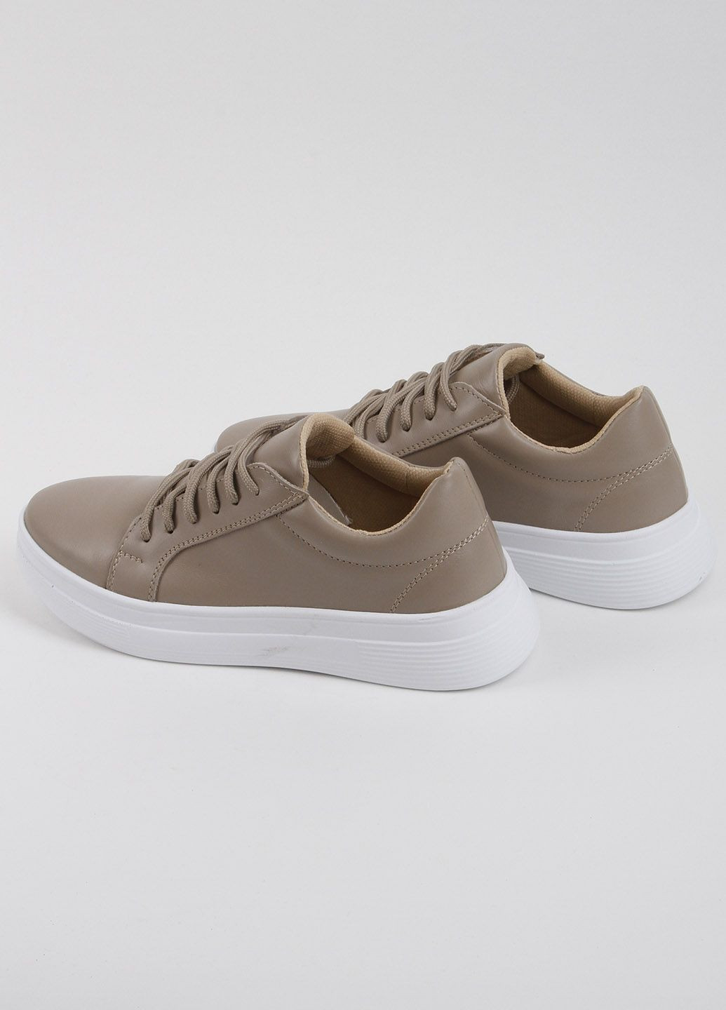 Бежеві кеди жіночі шкіряні 614 бежеві 339444 Fashion