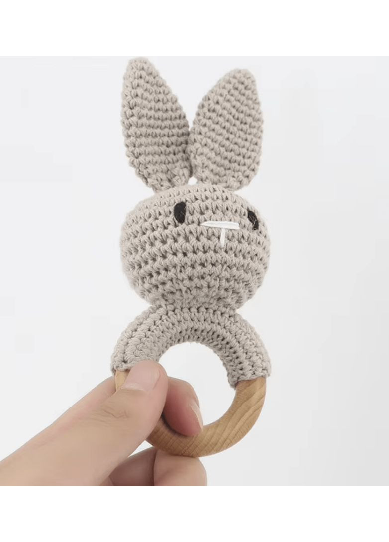 Грызунок-погремушка вязаная Зайка (ручная работа) Mommy Bag (371809921)