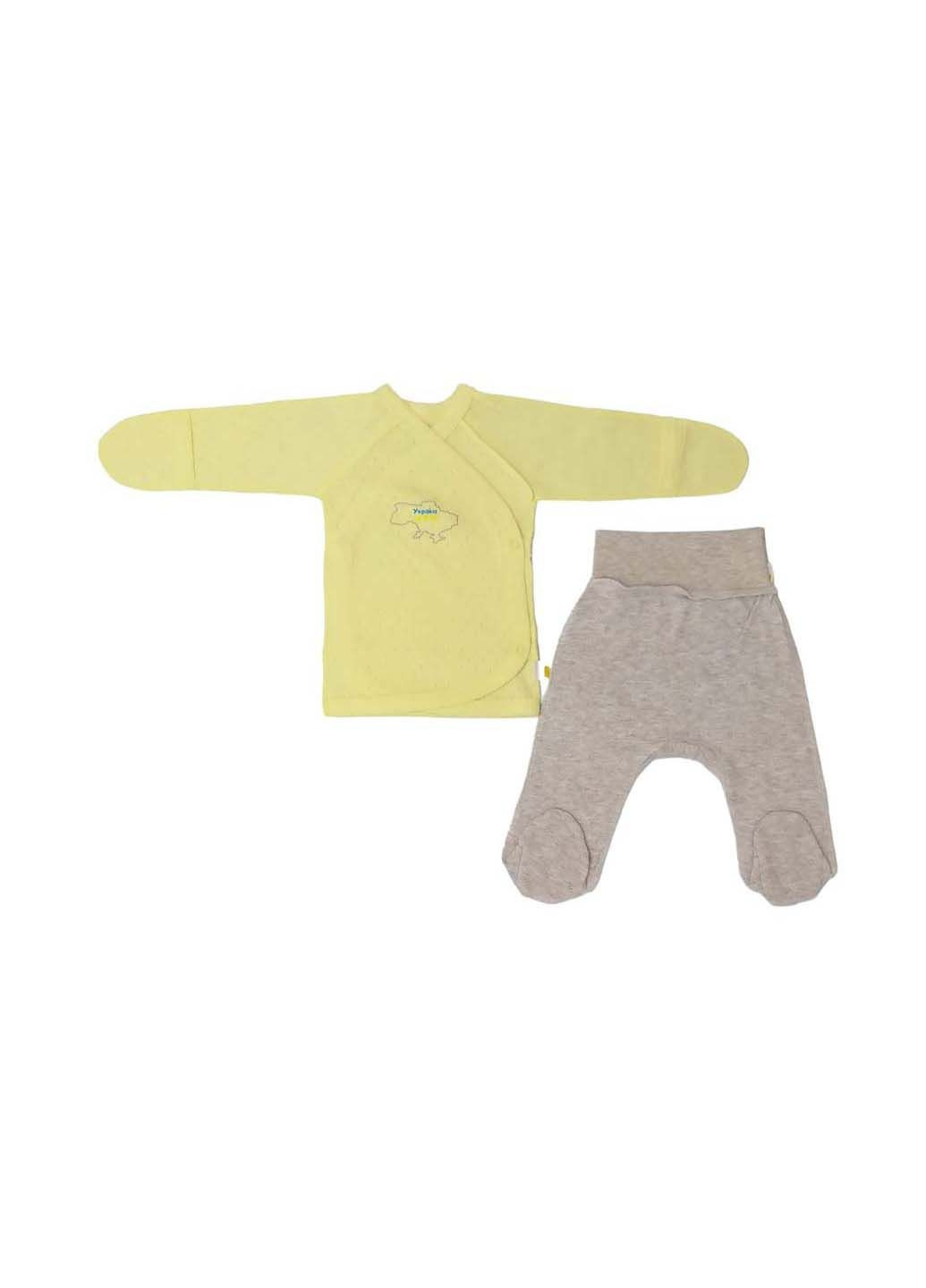 Комбінований літній комплект распашонка та повзуни Лио