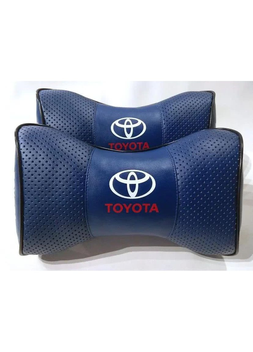 Подушка підголівник TOYOTA синій 2шт No Brand (361149122)
