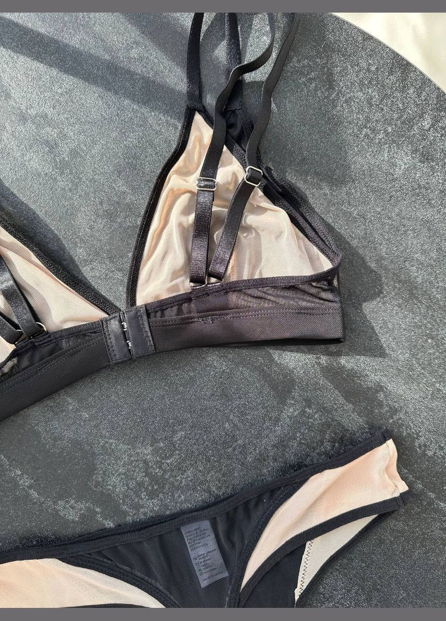 Черный демисезонный нежный минималистичный комплект Vakko