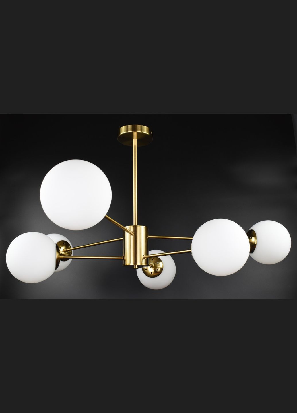 Люстра потолочная на 6 лампочек 27066 Латунь 40-70х88х88 см. Sunnysky (364494605)