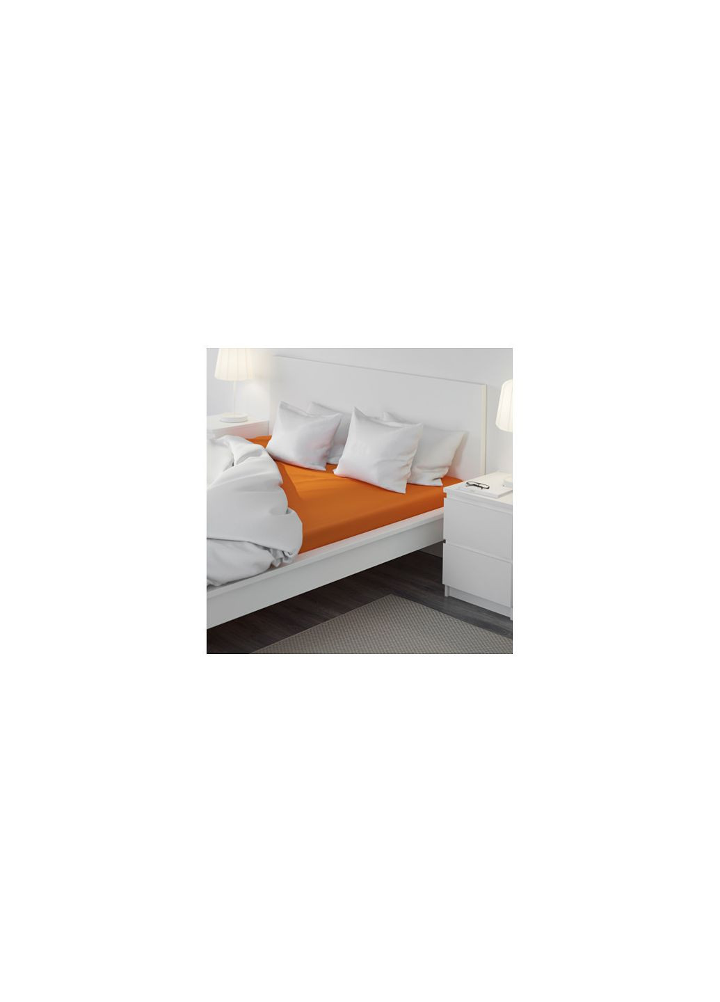 Простыня натяжная оранжевый 160х200 IKEA (272150107)