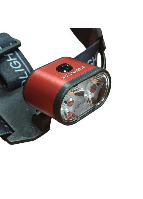Потужний Налобний ліхтар 2128-2T6 ліхтарик заряджання Type C 3 режими Червоний No Brand (323486307)