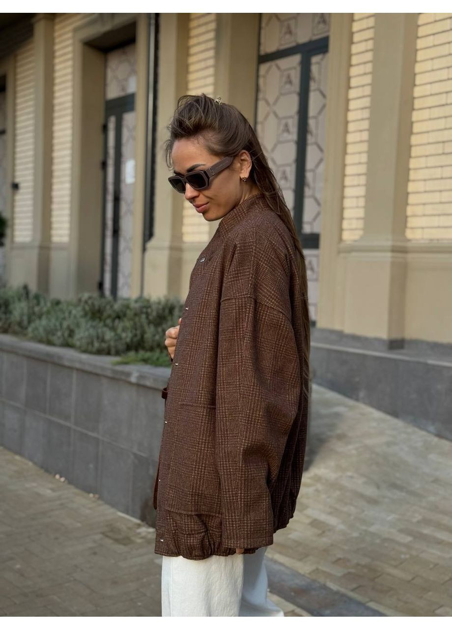 Жіноча куртка-бомбер з пальтового кашеміру Vakko на кнопках (355205049)