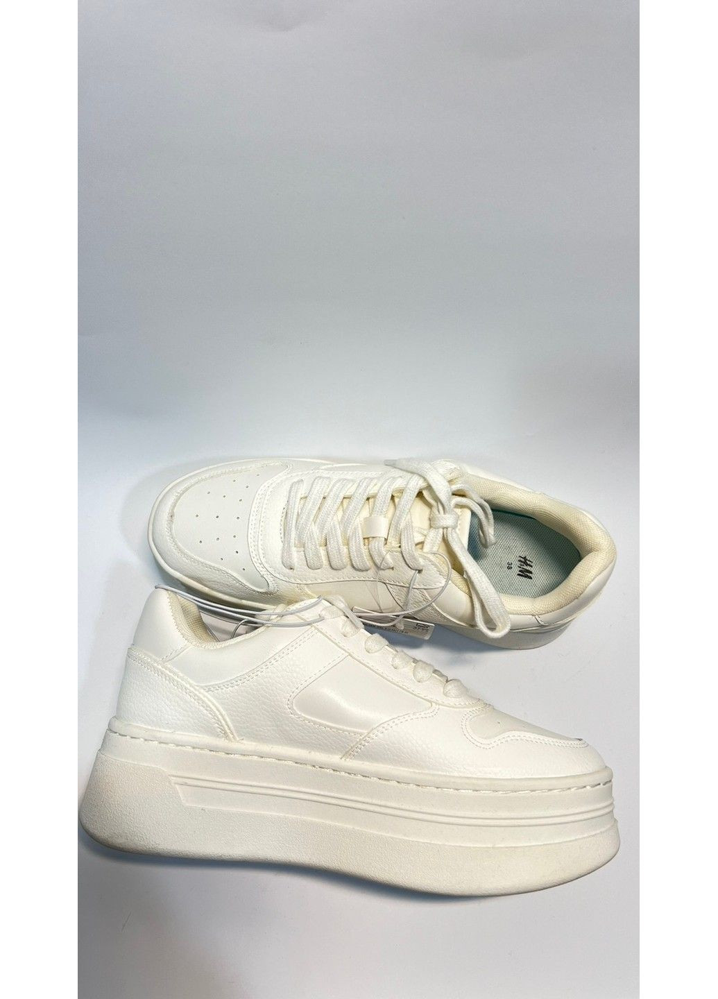 Білі осінні жіночі кросівки н&м (80014) 38 білі H&M