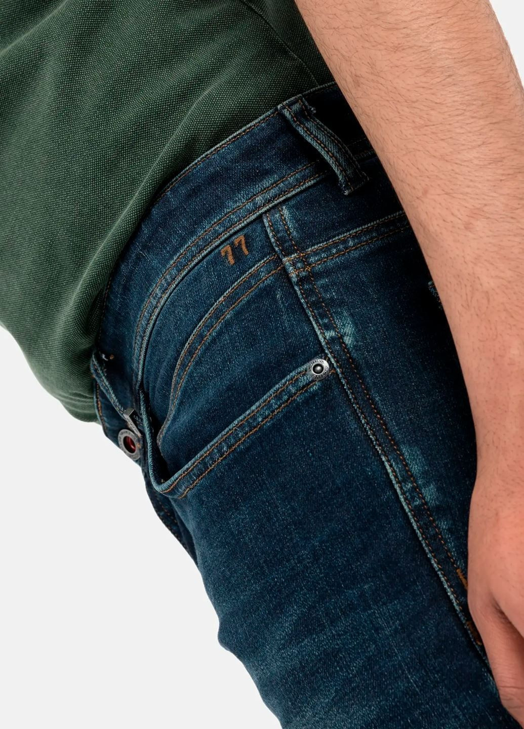 Темно-синие демисезонные прямые мужские темно-синие джинсы regular fit 488605-9829-82 Camel Active