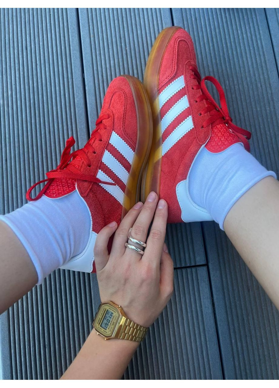Білі Осінні кросівки чоловічі adidas gazelle red адідас газель No Brand