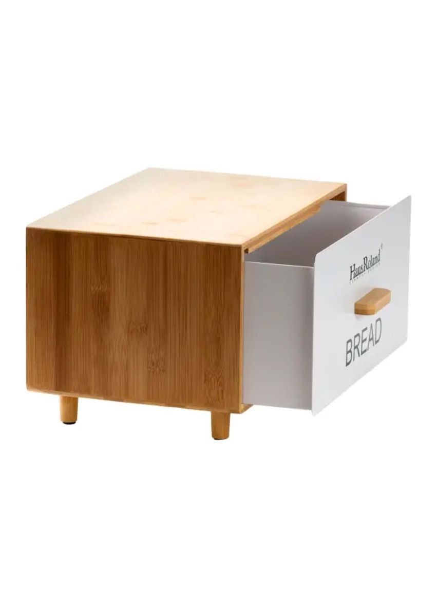 Кухонний набір для зберігання продуктів білий контейнер для їжі з хлібницею та банками з нержавіючої сталі ProDobro (364192048)