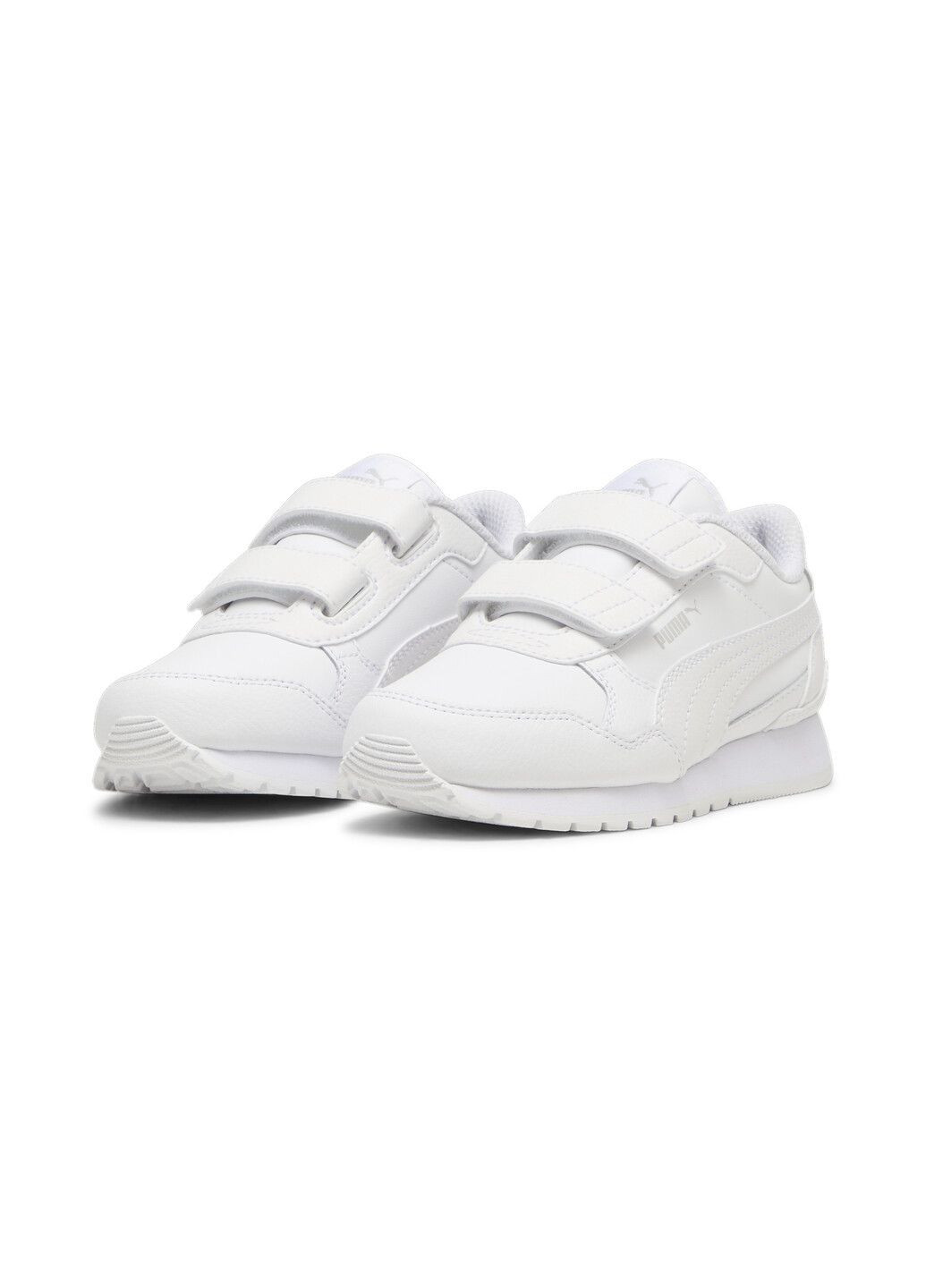 Белые всесезонные детские кроссовки st runner v4 leather sneakers kids Puma