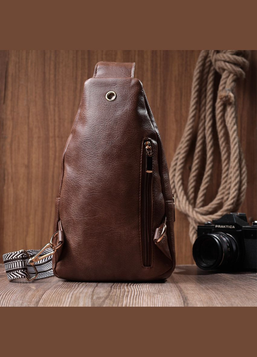 Удобная слинг сумка для женщин из экокожи 22747 Vintage (304533849)
