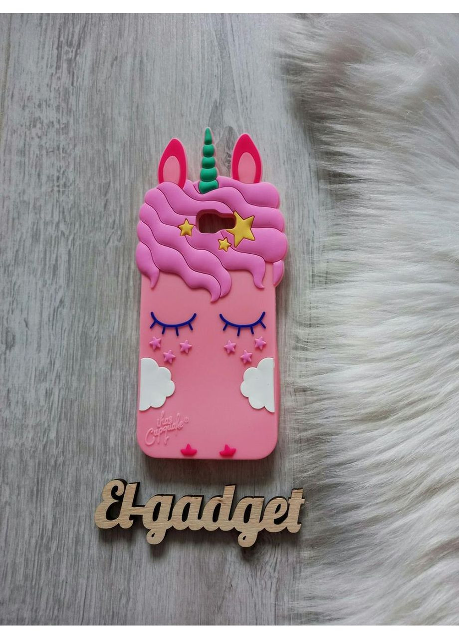 Чохол на Galaxy J4 plus 2018 J415 рожевий Єдиноріг силіконовий 3d Samsung (360896860)