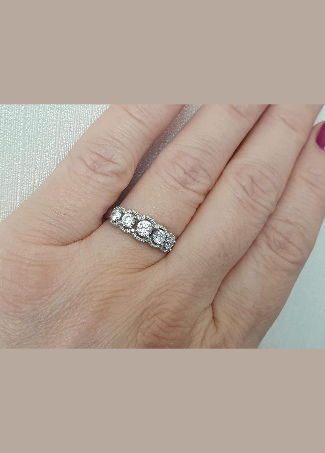 Срібне кільце з фіанітами. 15100р Лазурит (296594998)