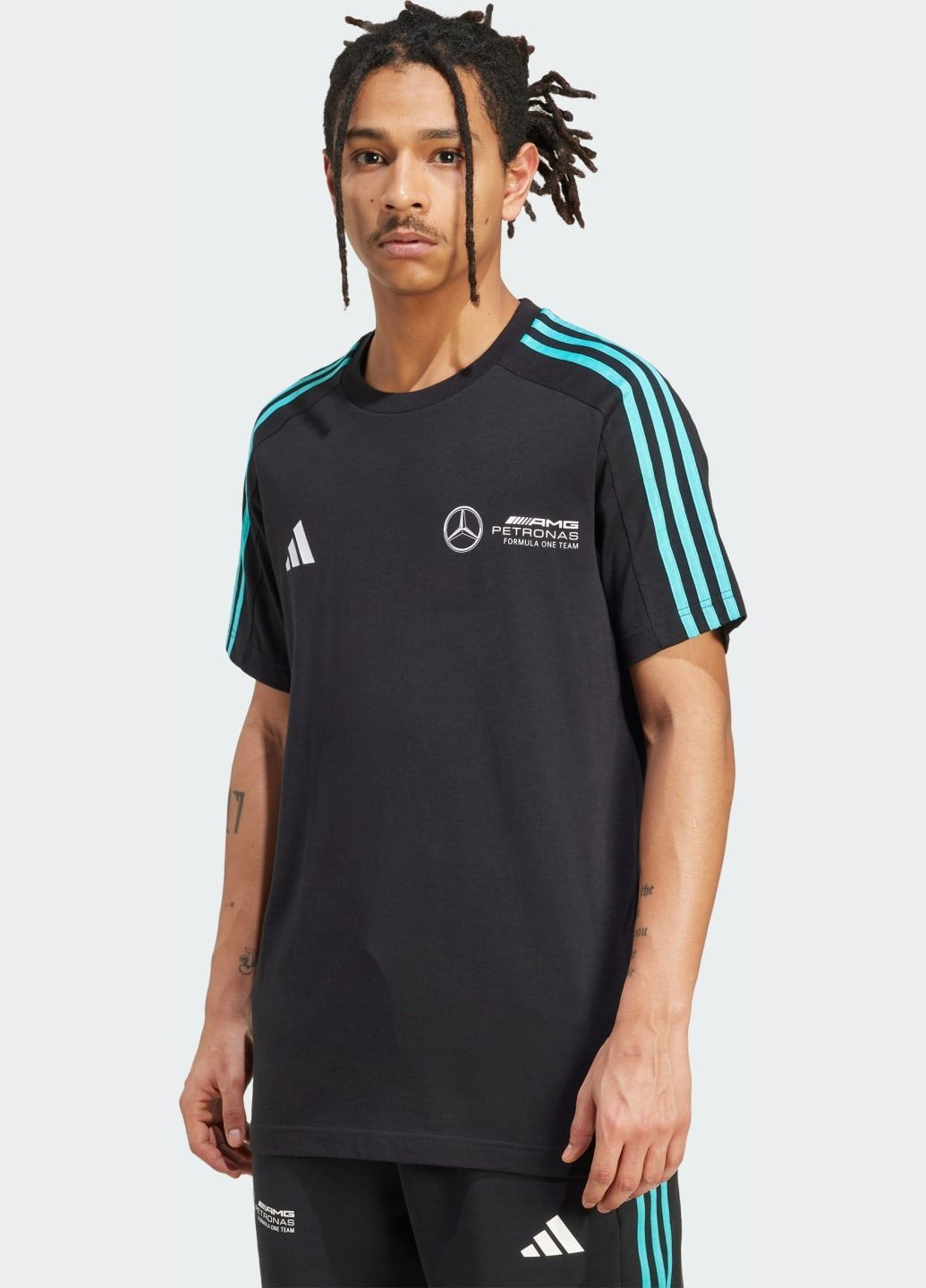 Чорна футболка mercedes - amg petronas formula one team dna adidas