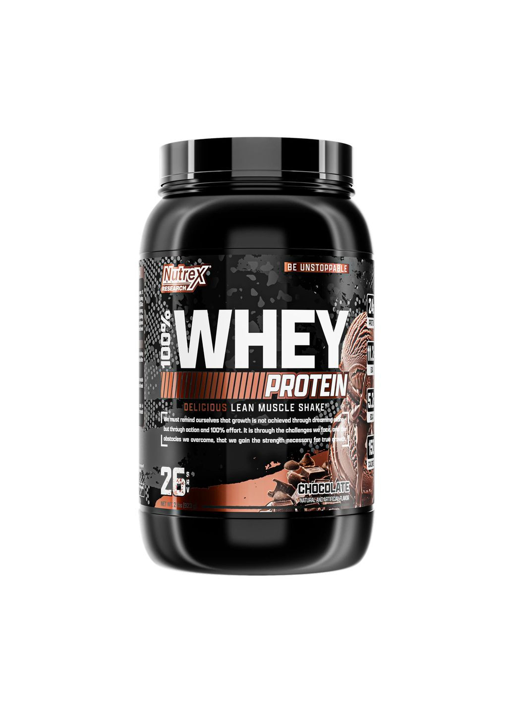 100% Whey Protein 913g Chocolate сироватковий протеїн для нарощування м'язів білковий порошок Nutrex (368977378)