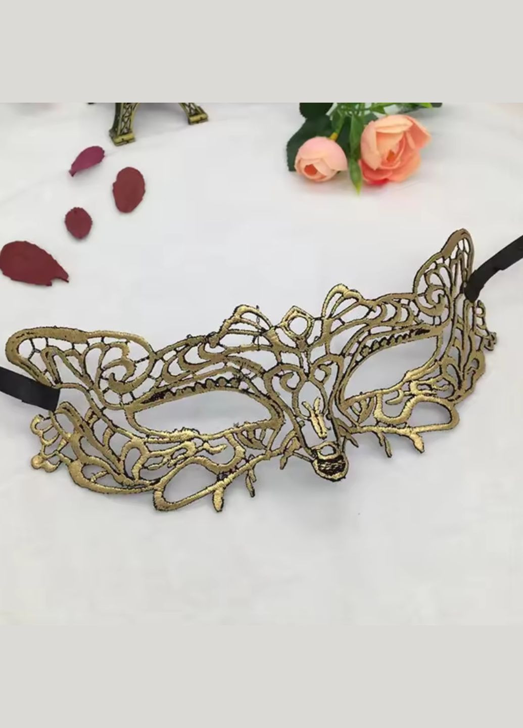 Венецианская карнавальная маска one size золотистый Jannet Маска (322197714)