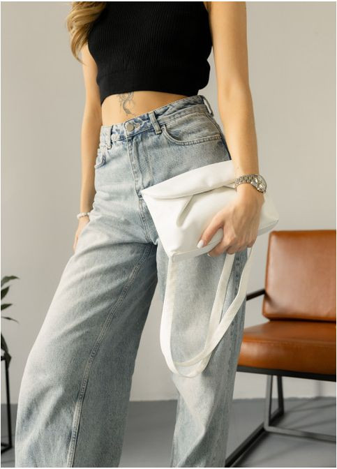 Жіноча сумка кросбоді з екошкіри Біла (1131023417) Sambag (360965516)