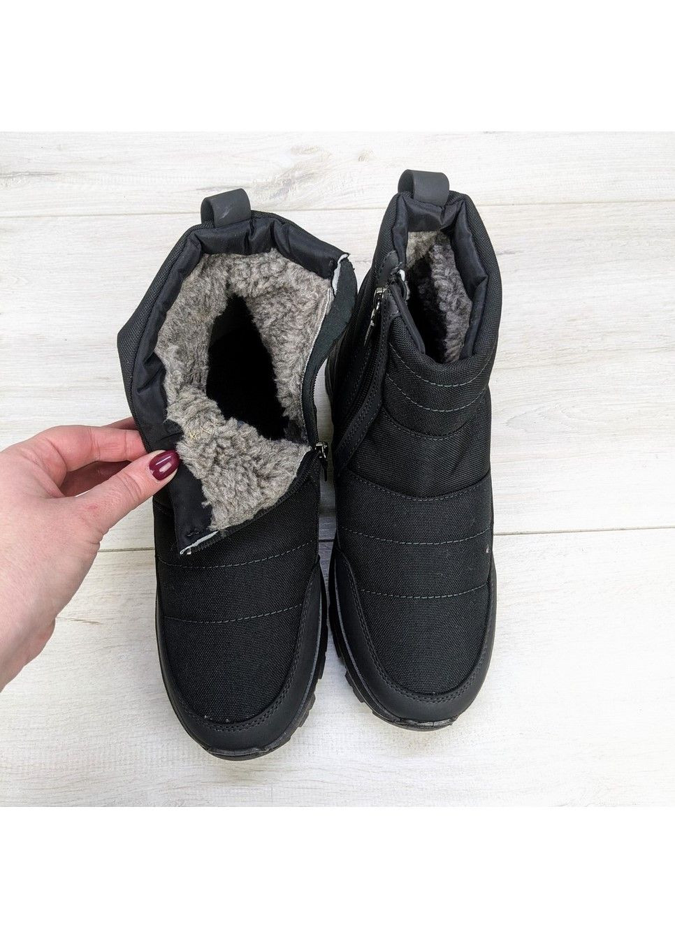 Черные зимние ботинки мужские зимние черные на молнии Dago