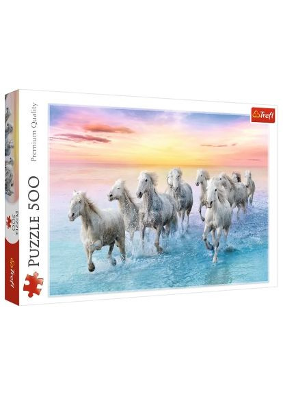 Пазл Галоп белых лошадей 500 элементов (5900511372892) Trefl Галоп білих коней 500 елементів (369527634)