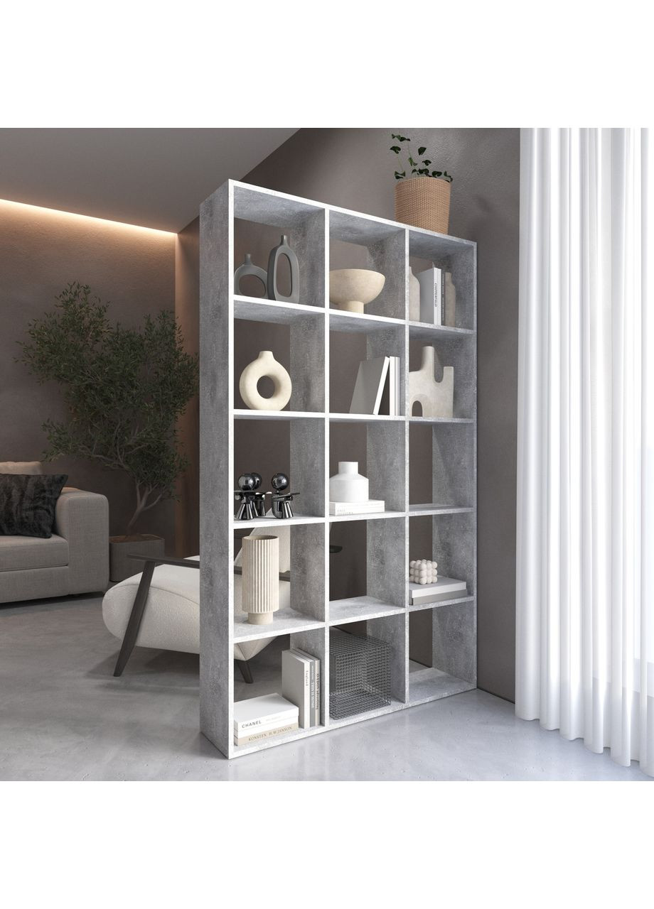 Стеллаж для книг и декора на 15 ячеек из ламинированного ДСП 1080x1780x290 (hm-2-bt) VAYS (363134934)