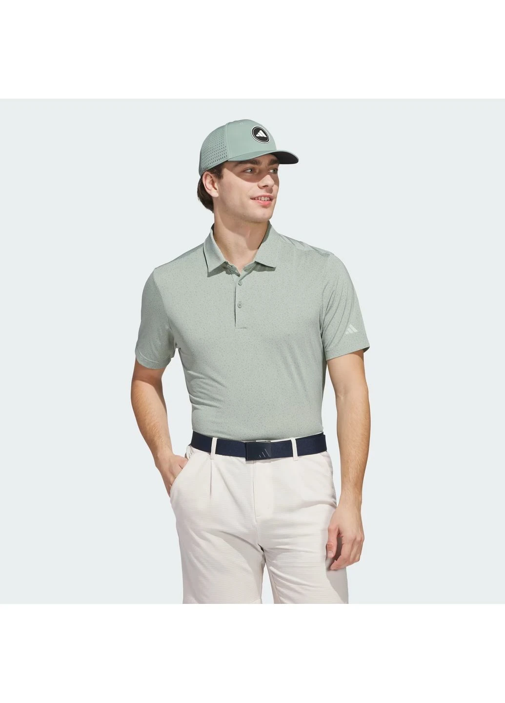 Зеленая футболка-поло ultimate365 mini bunker green jf9007 для мужчин adidas