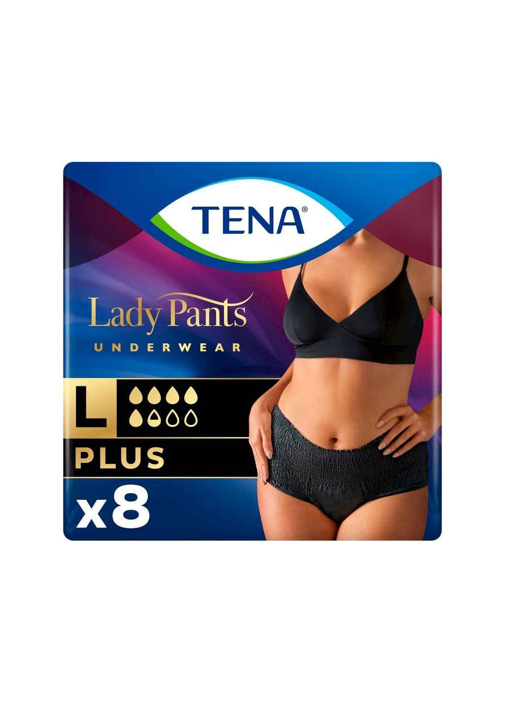 Підгузки для дорослих Plus р. 8шт Lady Pants Black Tena (357221656)