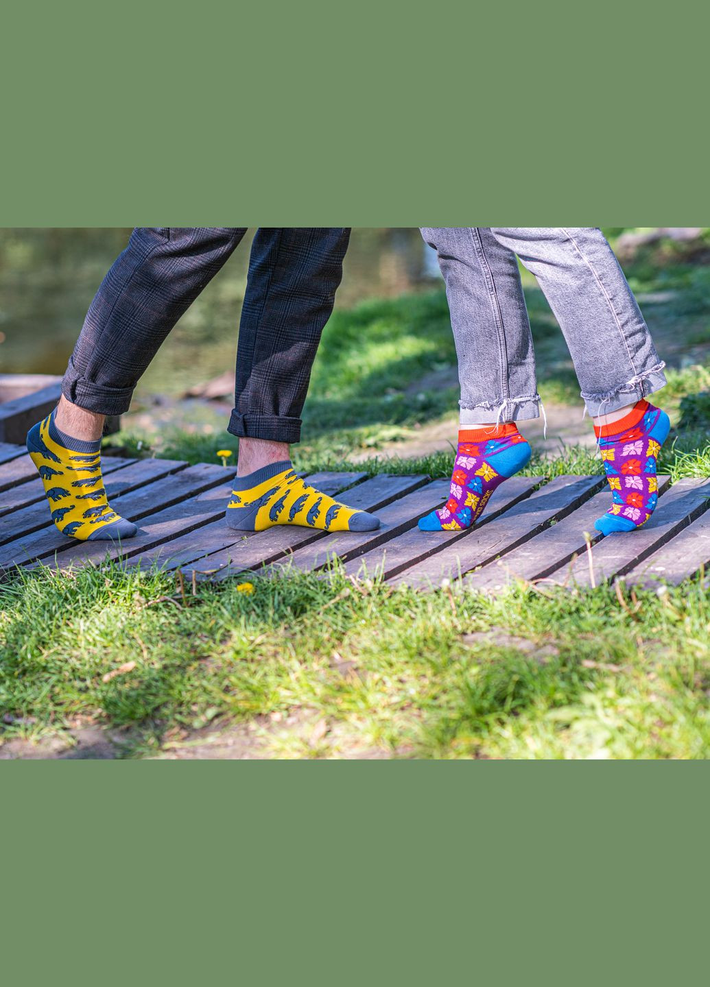 Жёлтые носки мужские вивидсокс слоны VividSocks (301912911)