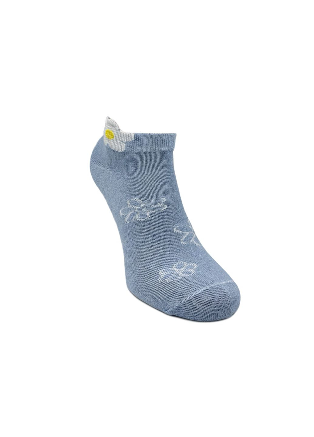 Комбинированные носки женские, короткие. ромашка. комплект из 3х пар. цвет: цветной микс. Крокус цветочные (335837844)