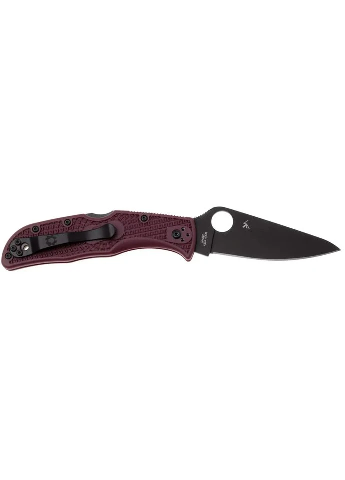 Ніж Endela Lightweight Black Blade, Micro-Melt PD1, FRN burgundy Spyderco (385890495)