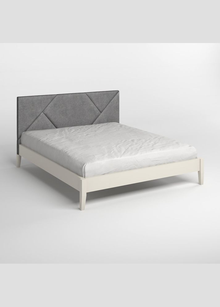 Двоспальне дерев'яне ліжко Нью-Йорк ДК (S2005Y50R)/Аляска 93 (Сірий) 140х200 см (MBG-10329) Mebigrand (368281387)