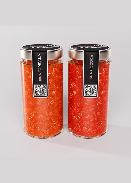 Набор из двух видов Икорного продукта CapsFood Икра Горбуша + Лосось PREMIUM 500+500 граммов No Brand (305576822)