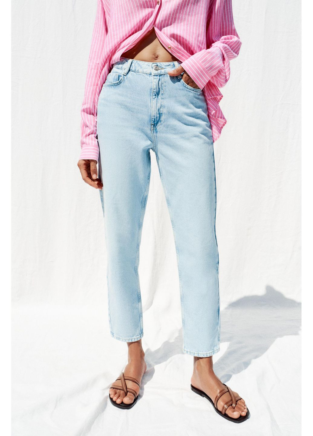 Джинсы z1975 mom fit high waist Zara - (362567515)