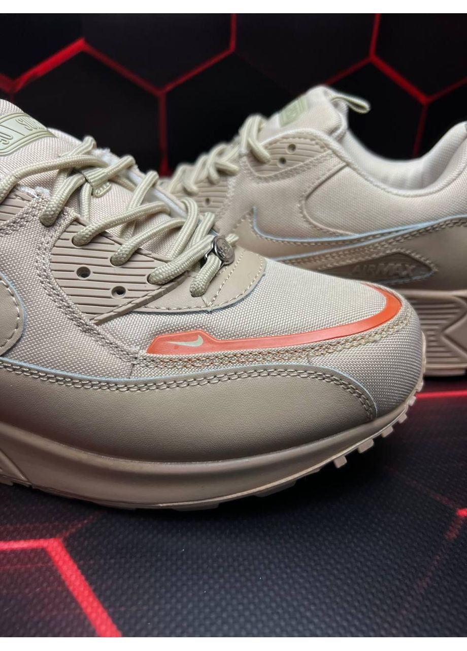 Білі Осінні кросівки чоловічі nike air max 90 white orange найк аір макс 90 No Brand