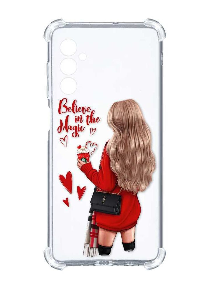 Чехол с утолщёнными углами на Samsung Galaxy A14 5G:: Девушка с кофе (принт 137) Creative (362968184)