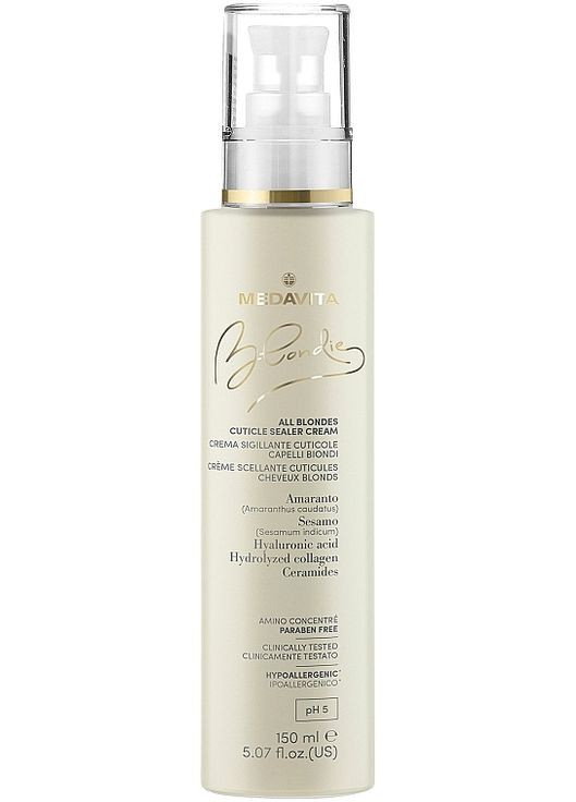 Крем для герметизации кутикулы волос для всех оттенков блонда Blondie All Blondes Cuticle Sealer Cream 150ml. Medavita (368865939)