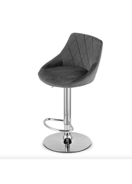 Барный стул Kast со спинкой серый Leobert (361951409)