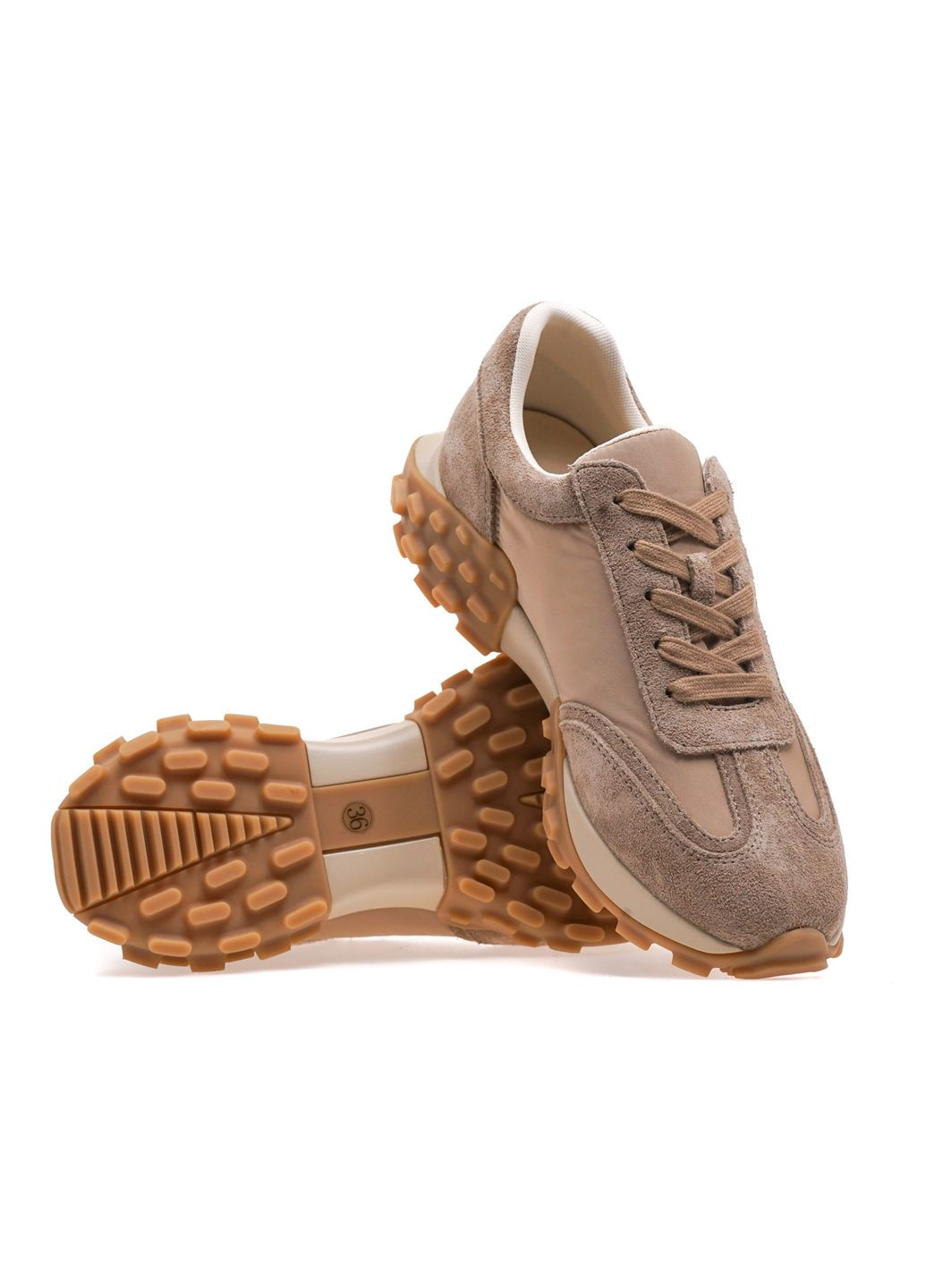 Кроссовки женские AM2023-20-319N BEIGE Arees Meniwa бежевые (316062938)