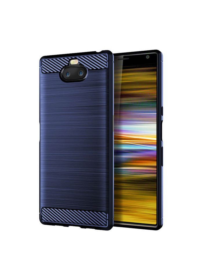 Накладка Carbon Fiber для Sony Xperia 10 I4113 Navy Blue Lenuo (361903983)