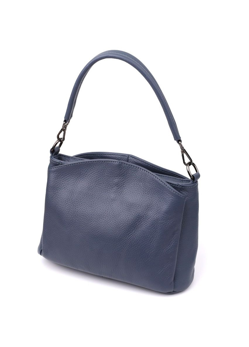 Стильна сумка на плече з натуральної шкіри 23009 Синій Vintage (347580003)