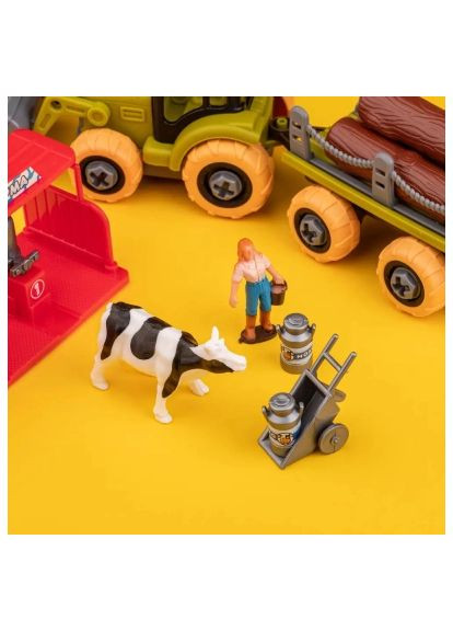 Игровой набор Веселый хутор (трактор с прицепом и молочная ферма с коровами) (8816K) OTAMANKO Веселий хутір (трактор із причепом і молочна ферма (357492164)