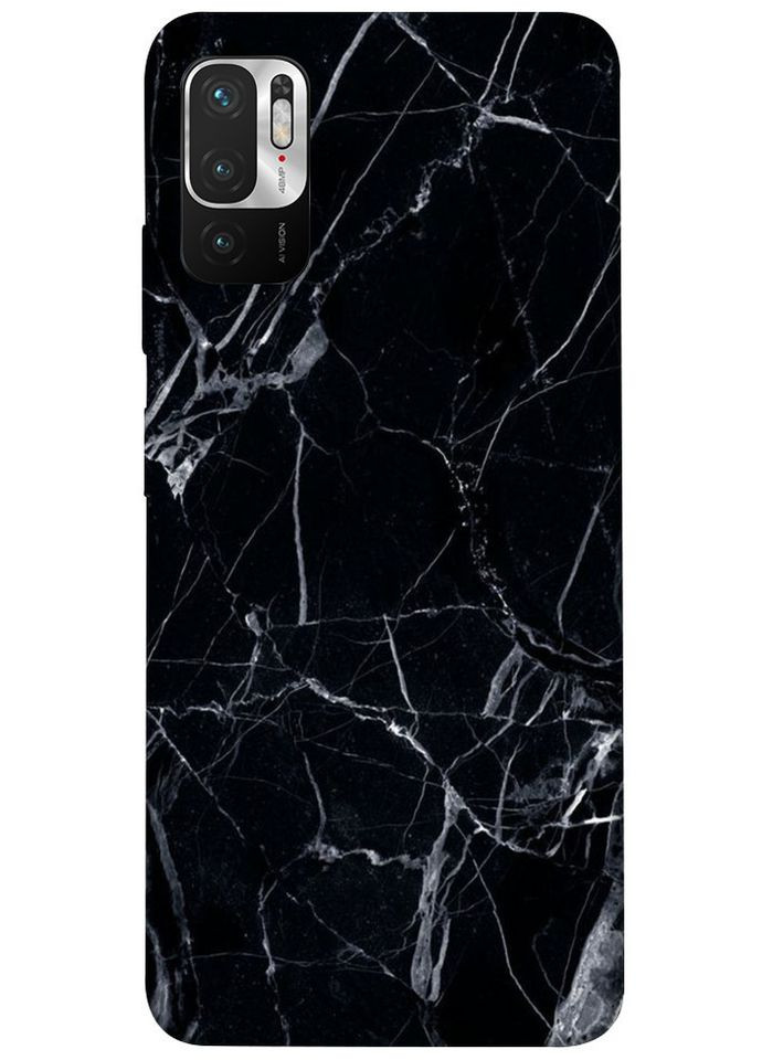 Чехол с принтом для Xiaomi Redmi Note 10 5G / для Ксяоми, сяоми, ксиоми редми ноте 10 Черный мрамор 3 No Brand (339064318)