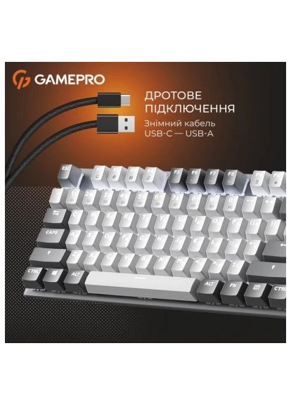 Клавіатура Genesis Metallic MK144G Outemu Red Switch USB UA Gray (MK144G) GAMEPRO Genesis Metallic MK144G Outemu Red Switch USB UA G (369444603)
