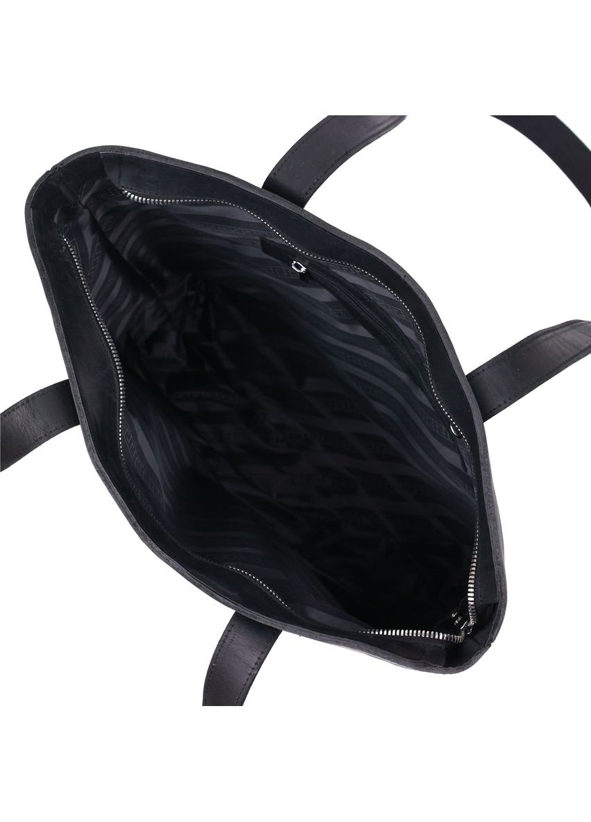 Жіноча шкіряна сумка Shvigel з потайною кишенею чорна (sku_16347) No Brand (329853236)