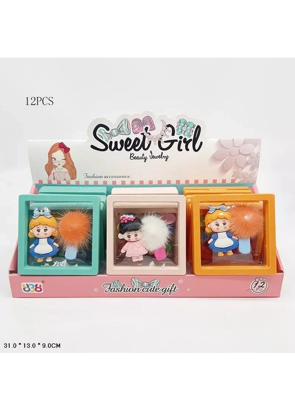 Дитячі шпильки для волосся набір 838-2301-2D Ціна за бокс 12 штук No Brand (362436733)