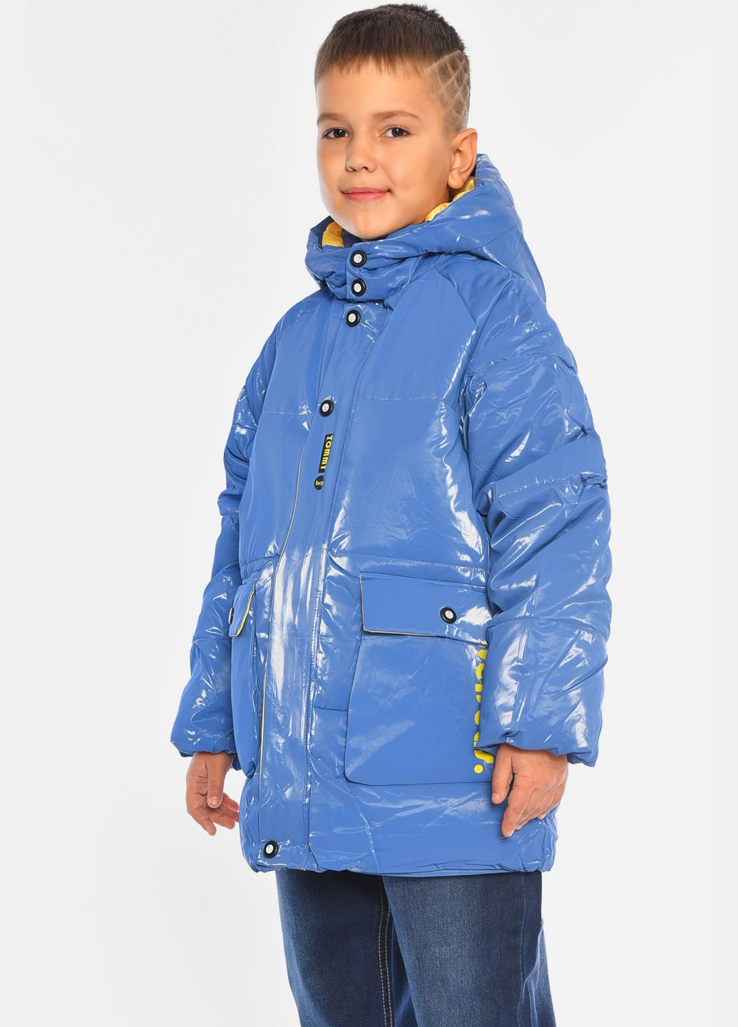 Синя демісезонна куртка дитяча демісезонна синього кольору Let's Shop