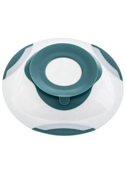 Тарелка детская на присоске, бирюзовый (A0524) Akuku на присосці, білий-бірюзовий (366067873)