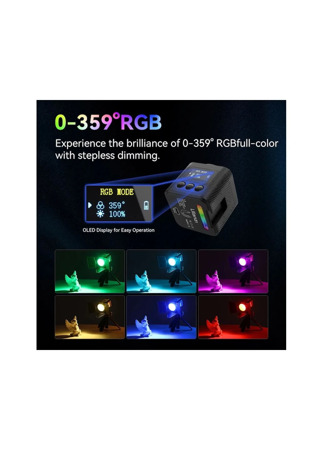 Відеосвітло L3 RGB COB Fill Light (UV-L052GBB1 L3 RGB) Ulanzi Vijim L3 RGB (376541208)