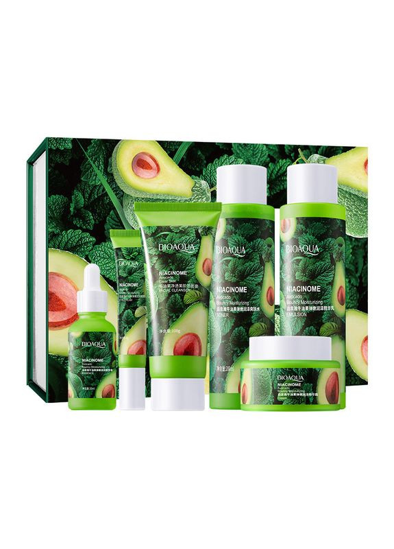Набор по уходу за лицом Niacinome Avocado Elasticity Moisturizing 6в1 с автокадо 18 шт. Bioaqua (352012464)